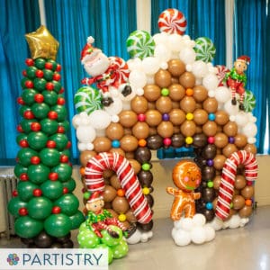 Custom balloon feature installation by Partistry Balloons