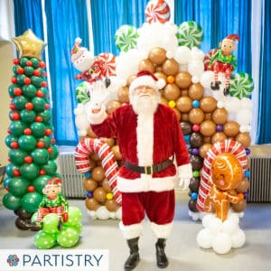 Custom balloon feature installation by Partistry Balloons