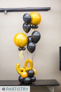 Balloon centerpiece by Partistry Balloons