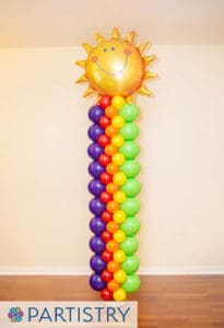 Custom balloon feature installation by Partistry Balloons