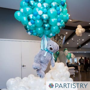 Custom balloon feature installation by Partistry Balloons