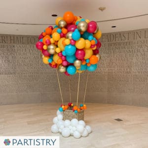 Custom balloon feature installation by Partistry Balloons