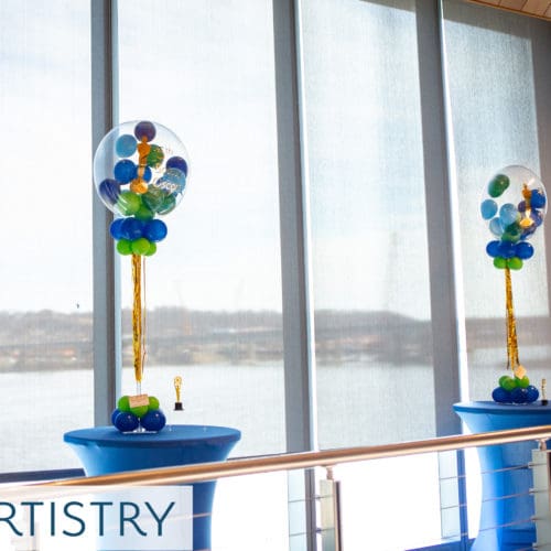 Balloon centerpiece by Partistry Balloons