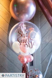 Custom balloon feature installation by Partistry Balloons
