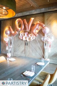 Custom balloon feature installation by Partistry Balloons