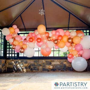 Custom balloon garland by Partistry Balloons