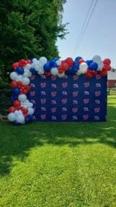 Custom balloon garland by Partistry Balloons