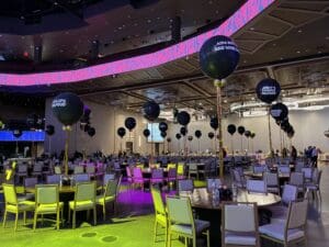 Balloon centerpiece by Partistry Balloons