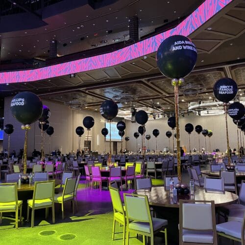 Balloon centerpiece by Partistry Balloons