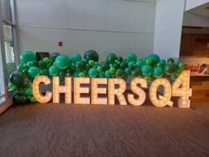 Custom balloon garland by Partistry Balloons