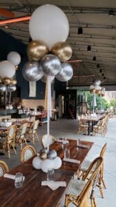 Balloon centerpiece by Partistry Balloons