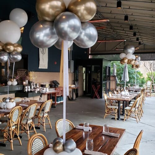 Balloon centerpiece by Partistry Balloons