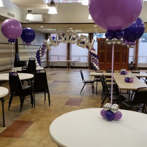 Balloon centerpiece by Partistry Balloons