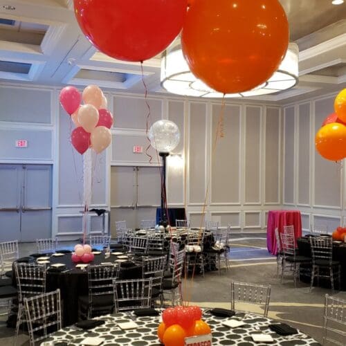 Balloon centerpiece by Partistry Balloons
