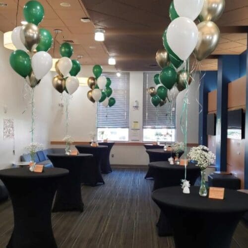 Balloon centerpiece by Partistry Balloons
