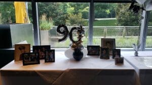 Balloon centerpiece by Partistry Balloons