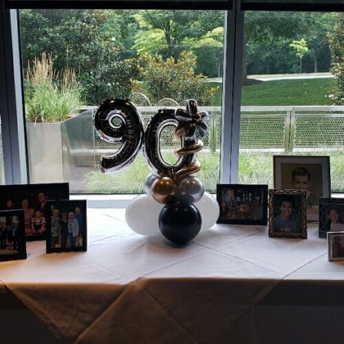 Balloon centerpiece by Partistry Balloons
