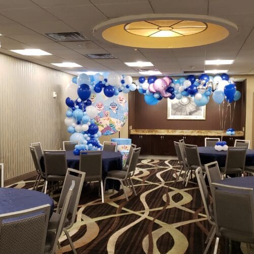 Balloon centerpiece by Partistry Balloons
