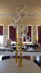 Balloon centerpiece by Partistry Balloons