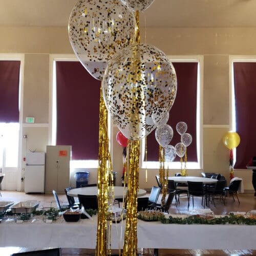 Balloon centerpiece by Partistry Balloons