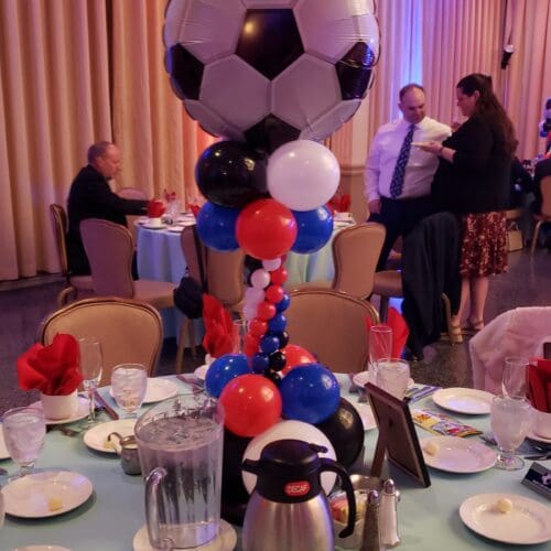Balloon centerpiece by Partistry Balloons