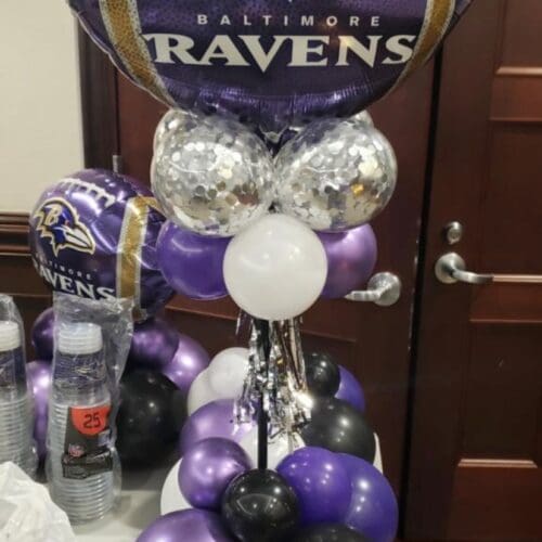 Balloon centerpiece by Partistry Balloons