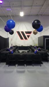Balloon centerpiece by Partistry Balloons
