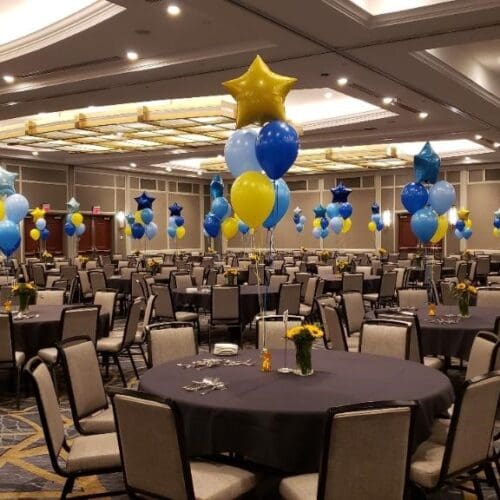 Balloon centerpiece by Partistry Balloons
