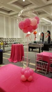 Balloon centerpiece by Partistry Balloons