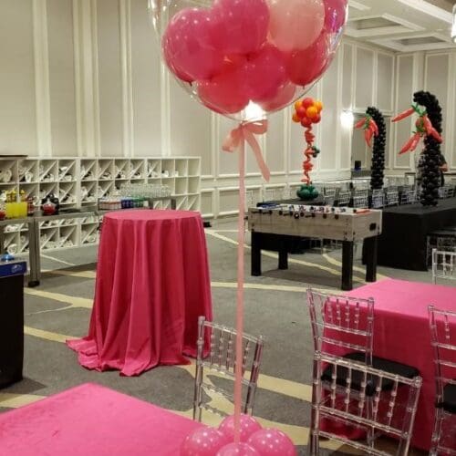 Balloon centerpiece by Partistry Balloons