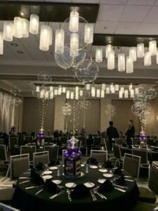 Balloon centerpiece by Partistry Balloons