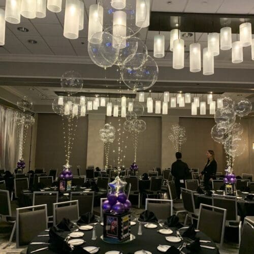 Balloon centerpiece by Partistry Balloons