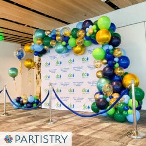 Custom balloon garland by Partistry Balloons