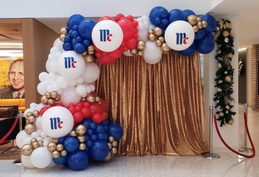Branded balloon decor for corporations