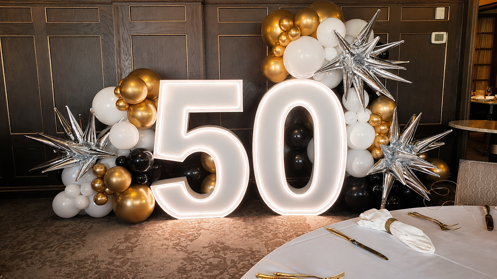 4 foot LED marquee numbers rental Washington DC