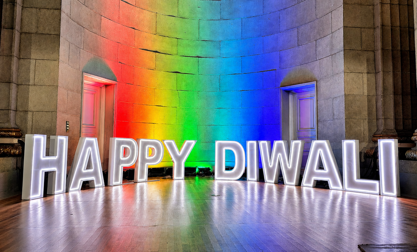 HAPPY DIWALI LED marquee letters rental Maryland