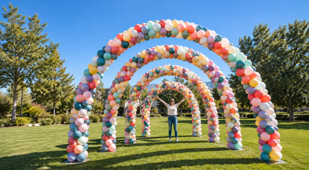 Balloon arch sizes from small to extra large