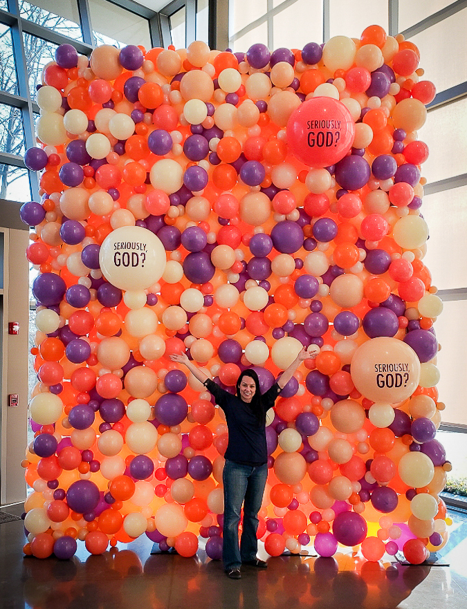 Custom balloon wall by Partistry Balloons